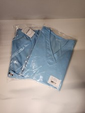 NWT Jockey Scrubs Set Size Large Light Blue Stretch Top Pants Multi Pockets