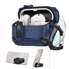 For Samsung Galaxy Buds 3/3 Pro Shockproof Lock Case Mag Safe Cover Keychain