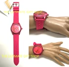NEW MICHAEL KORS MADDAY HOT PINK SILICONE BAND,MK LOGO SIGNAT. DIAL WATCH MK6803