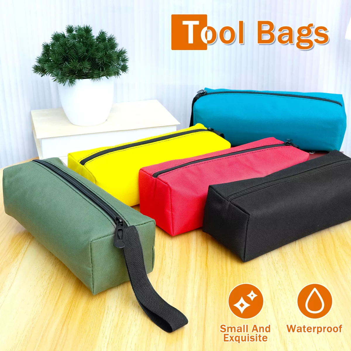 5Pcs Small Tool Bags Heavy Duty 1680D Waterproof Oxford Cloth Tool