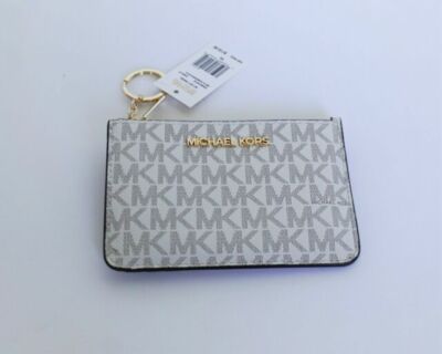 Michael Kors 35F8GTVP1B Small Pouch with ID Holder - Vanilla