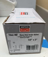 Simpson Strong-Tie THD50300H 1/2" x 3" Titen HD Heavy Duty Screw Anchors 25/pk