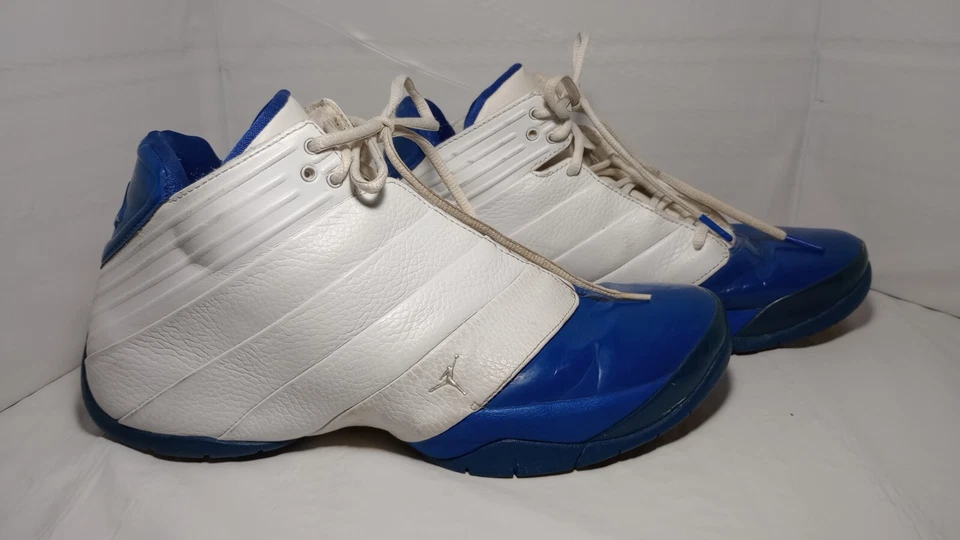 Nike Air Jordan Mach III: Cordones para zapatos punta azul para hombre talla 10,5 (blanco y azul) Foto 3 de 4