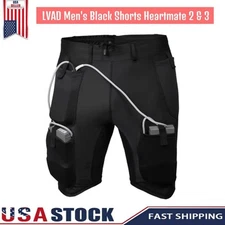 LVAD Black Medical Short for HeartMate 2 & 3 – Comfortable & Durable, lvad short