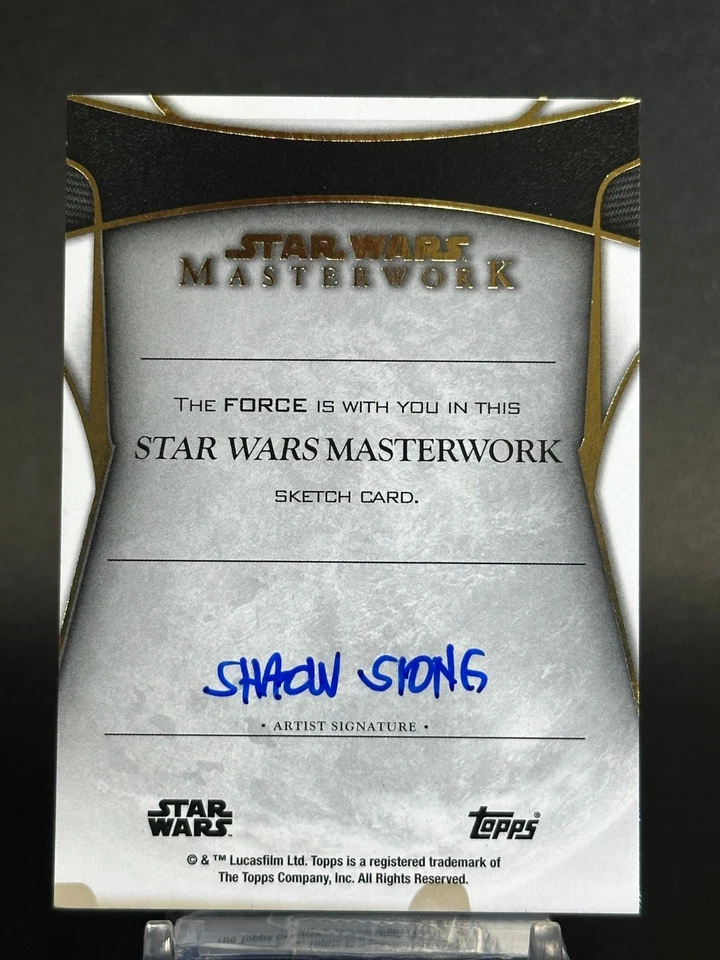 Shaow Siong 1/1 Sketch Card original art 2024 Topps Star Wars Masterwork Jawa - Image 4 of 4