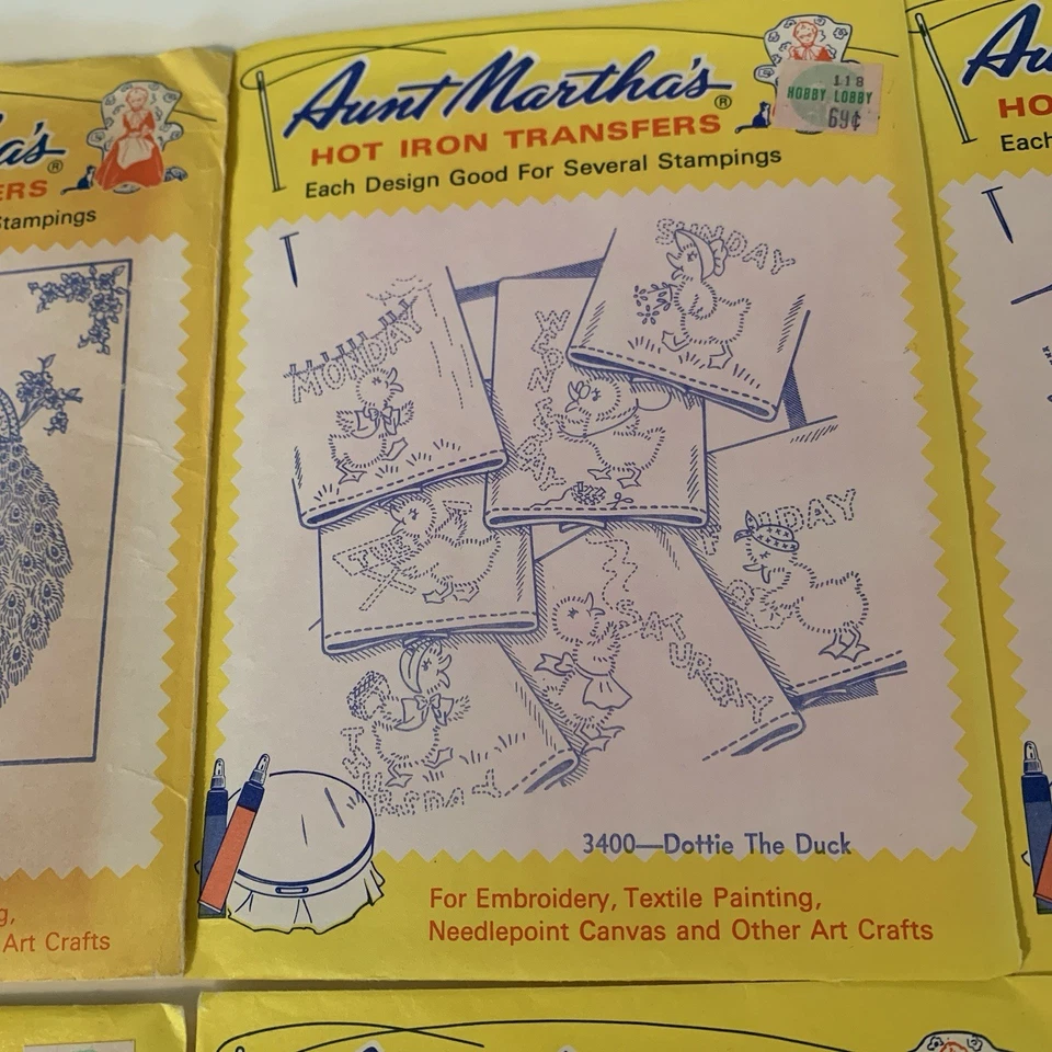 NEW Lot of 12 Aunt Martha's Hot Iron Embroidery Needlepoint Transfers UNCUT - Image 4 of 4