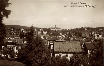 Postcard Friedrichroda Thuringia, general view with Holiday Home Schering - 4296016