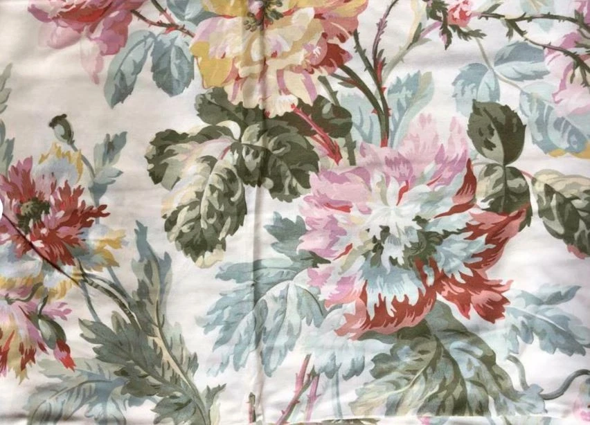 Ralph Lauren Remnants WENTWORTH FLORAL Sateen Designer FABRIC Remnants Pieces - Image 2 of 3