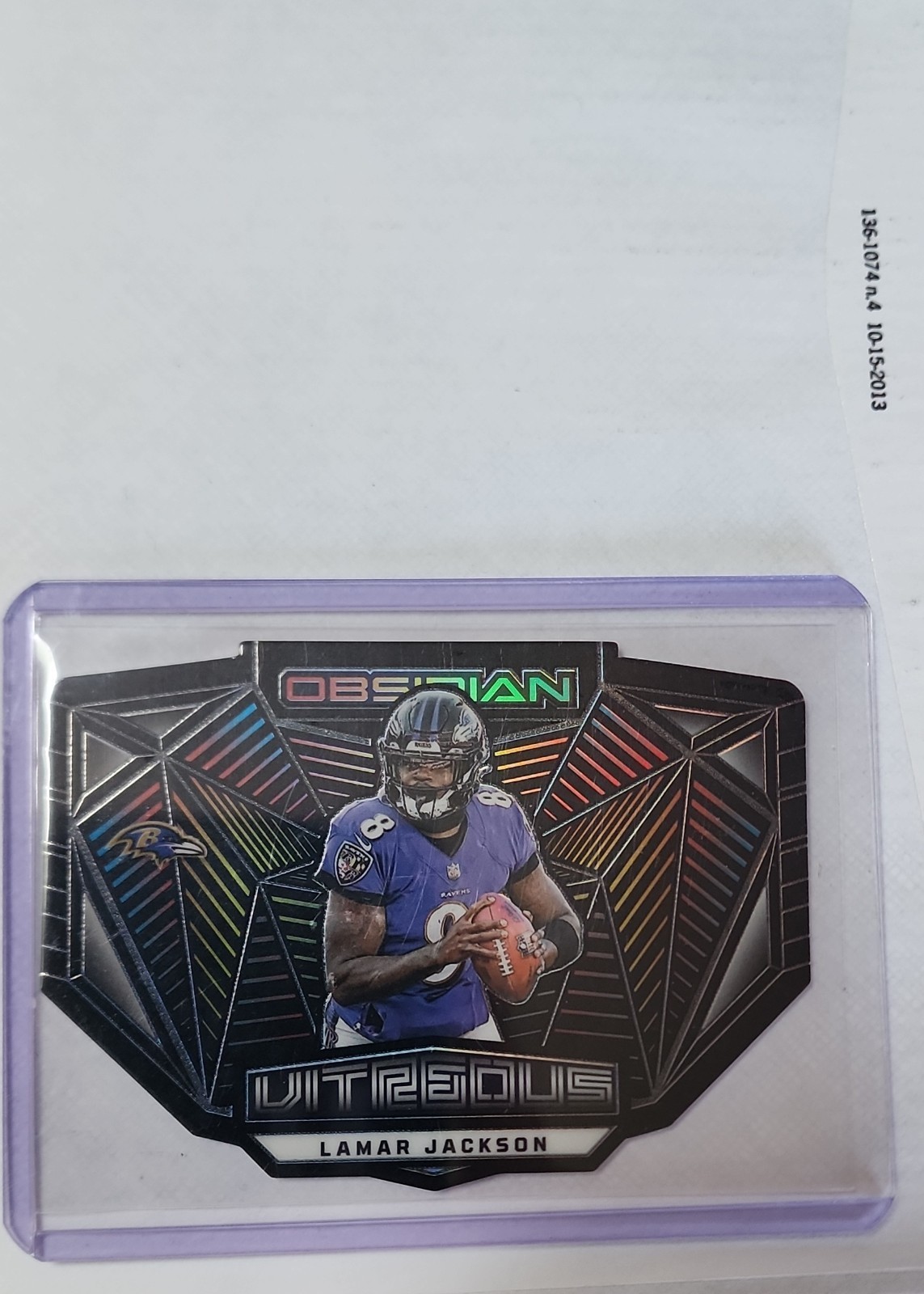 2023 Panini Obsidian - Vitreous Lamar Jackson #8