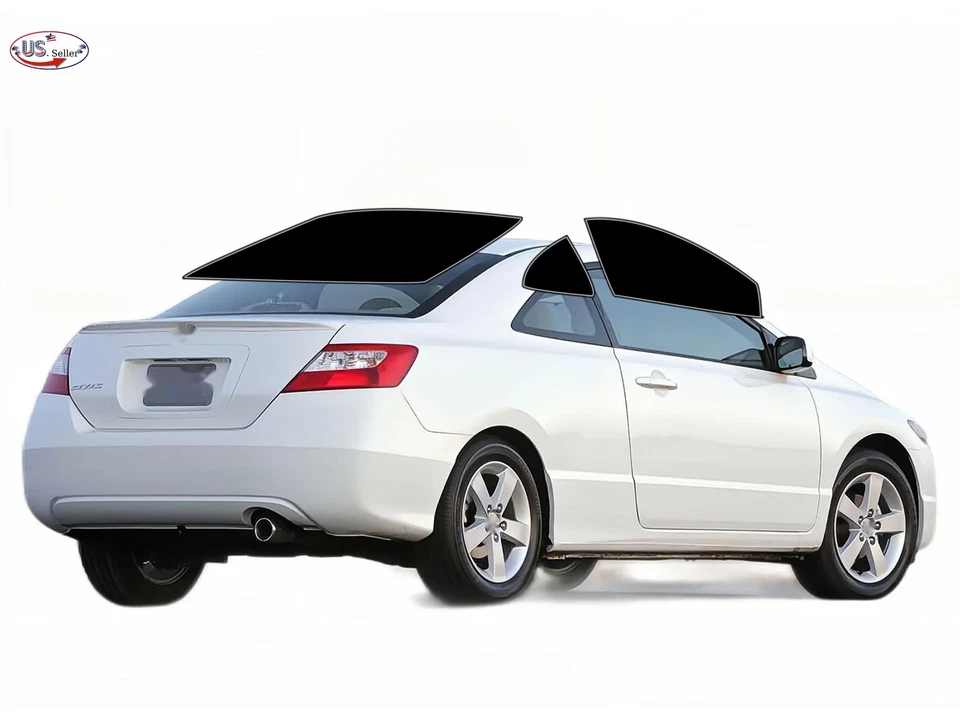 Kit de película de tinte de ventana de 2 capas precortada personalizada computarizada para TODOS los Honda Civic cupé Foto 3 de 4