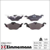 1X Zimmermann 23063.173.1 Bremsbelagsatz FüR Opel Astra Classic T98 F70 F35