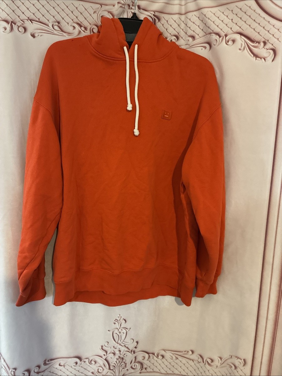 Acne Studios Oversized Farrin Face Hoodie White Drawstring Size 