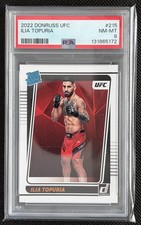 2022 Panini Donruss UFC Ilia Topuria #215 Rated Rookie PSA 8