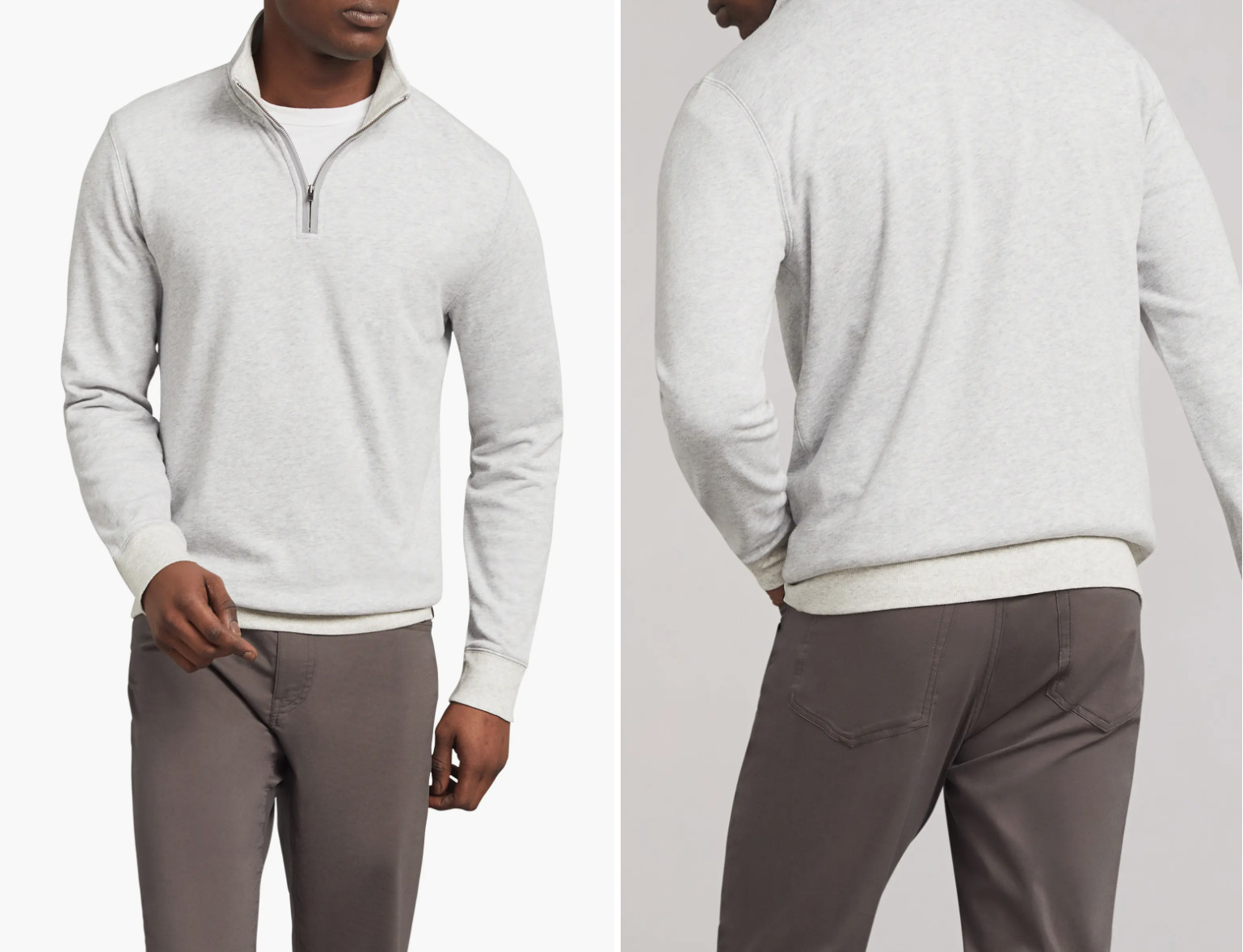 Faherty Gray Transition Quarter Zip Pullover Size… - image 1