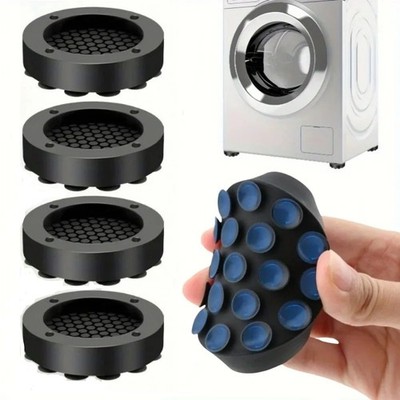 4x McFilter Gummifüße Vibrationsdämpfer schwarz für Waschmaschine Trockner uvm.