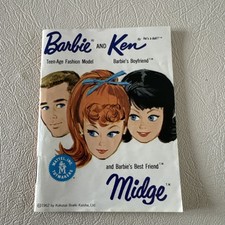 Vintage Barbie Ken Midge 1962 catalog WHITE fashion wardrobe booklet Mattel