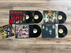 KISS (4) LP Vinyl Record LOT & Inserts! Alive, Love Gun, Unmasked, Ace Frehley