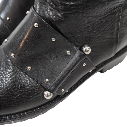Avec Les Filles Graham Black Studded Leather Ankle Boots - Imagen 7 de 14