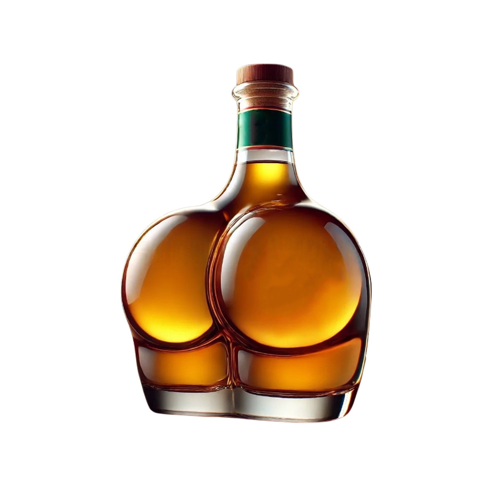 Funny Booty Shaped Glass Liquor Decanter Novelty Whiskey Bot