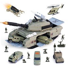 Military Tank Toy Sets, Army Toys with 7 Vehicles, Army Men Trucks Helicopter...