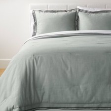 Full/Queen Merrow Comforter Sham Set Light Green/Gray -Threshold