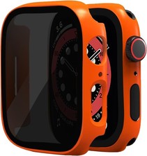 2 Pack Privacy Screen Protector Case for Apple Watch Series 9 45mm, Anti-Peeping
