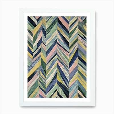 Chevron no2 Kunstdruck gerahmt Wandbild Poster Leinwanddruck Bild