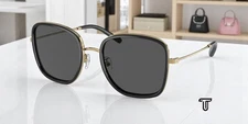 TORY BURCH TY6101 336687 Black Dark Grey 53 mm Women's Sunglasses