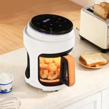 White Hot Air Fryer Air Fryer with Touch Screen Visible Baking Basket Air Fryer