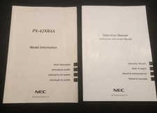 Monitor al plasma NEC modello PX-42XR4A modello informazioni e manuale operativo