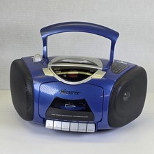Memorex MP3130 Boombox CD Cassette Radio Portable Stereo Recorder Blue