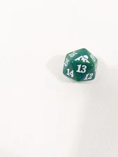 MTG d20 Spindown 20-side Life Counter die Kamigawa Neon Dynasty Green