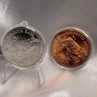 1 oz .999 Fine Silver Largemouth Bass American Wildlife Set w/Copper Round [WI]