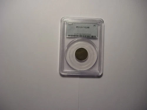 1877 INDIAN HEAD CENT PENNY VGO8 VG8 PCGS GRADED COIN FREE SHIPPING & INSURANCE!