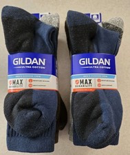 Gildan Men's 6 PAIRS Ultra Cotton Cushioned Crew Socks SIZE 6-12 10726