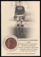 SPRAGUE CLEGHORN- Original 1920 LINCOLN WHEAT Coin Card - TORONTO ST. PATRICK'S