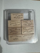 Stampin' Up Retired 2004 wood stamp set - Curvy Verses - 7pc