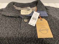 Weatherproof Vintage Button Mock-Neck Sweater