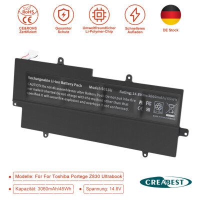 14.8V 45Wh PA5013U-1BRS Akku Für Toshiba Portege Z830 Z835 Z935-P390 Z830-10P