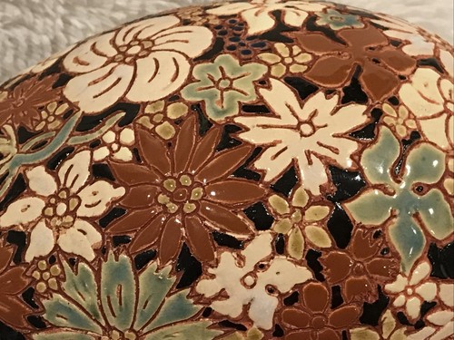 RARE 11.5” Handmade Unique Rare Art Pottery Vase Stunning 3D Glaze Design - Picture 6 of 7