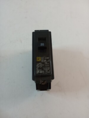 Square D 20 AMP DP-4075 Type HOM Circuit Breaker 1-Pole Single