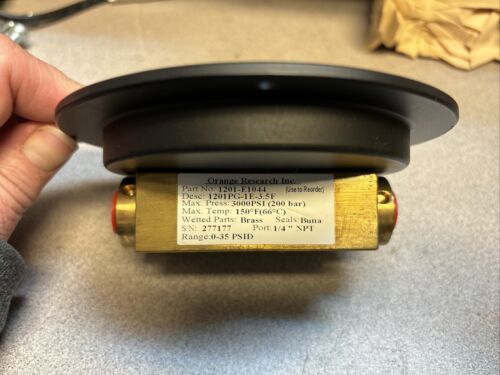 NEU Orange Research 1201PG-1E-3.5F Zifferblatt Anzeige 0-35 PSI Differential - Bild 2 von 9