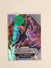2020-21 Panini Prizm Paul George Fireworks Silver Pulsar Prizm #15