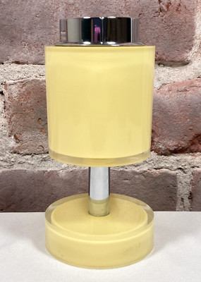 Vintage Table Lighter Sarome 1970's Japan Yellow Lucite