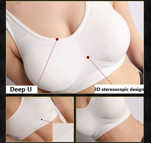Women Lingerie Wire Free Seamless Racerback Ultra-Thin Sport Bra M L 2XL 3XL 4XL - Picture 16 of 22