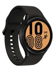 Samsung Galaxy Watch4 44mm Black Aluminum Case with Balck Sports Silicone Band