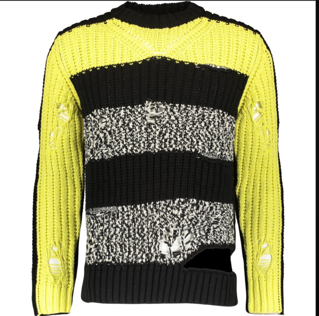 Striped Chunky Jumper Sweater Size 