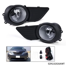 Pair Fog Lights Assembly Set Fit For 2011-2017 Toyota Sienna with Lamps & Switch