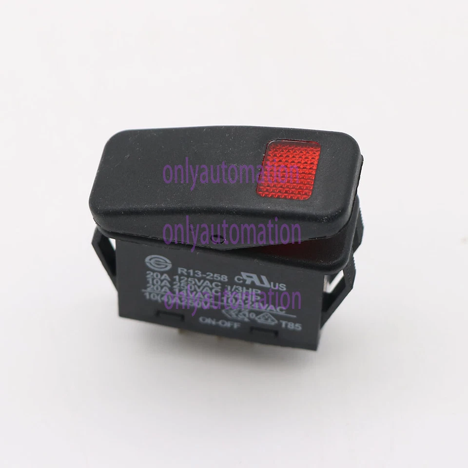 Interruptor encendido-apagado rojo 1 pieza SCI R13-258 10V 250V 3 pies ~ Foto 2 de 4