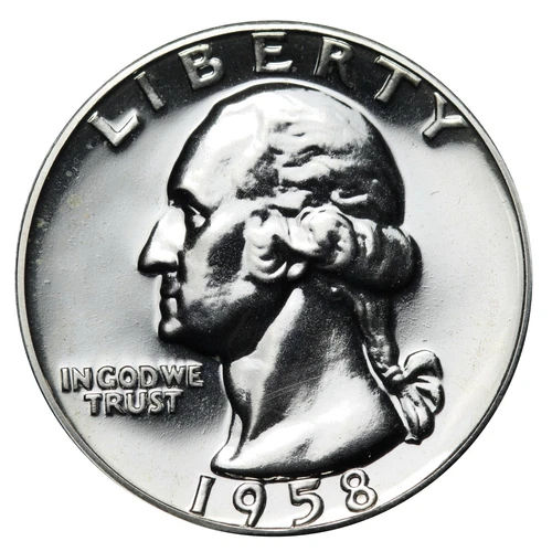 GEM PROOF 1958 Washington SILVER Quarter ULTRA NICE COIN!